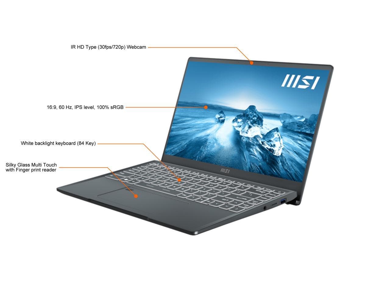 لپ تاپ MSI Prestige EVO 14 رم 16 گیگابایت i5-1240P – اپن باکس — تصویر ۳