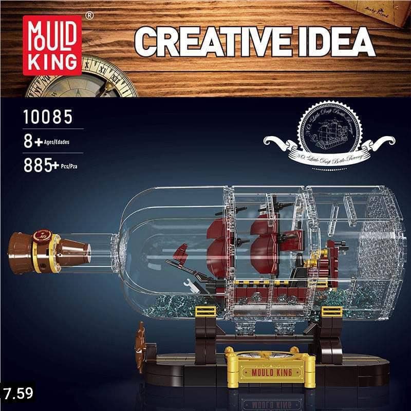 لگو استند بطری با کشتی ۸۸۵ قطعه برند MOULD KING