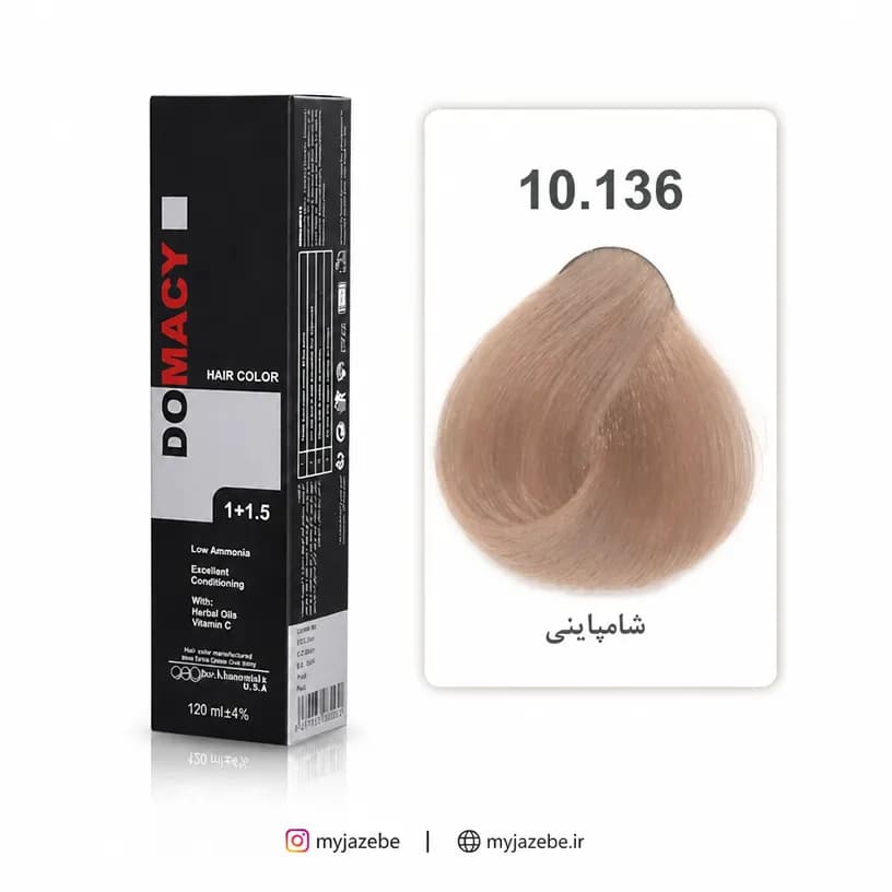 رنگ مو دوماسی شامپاینی 10.136 — تصویر ۴