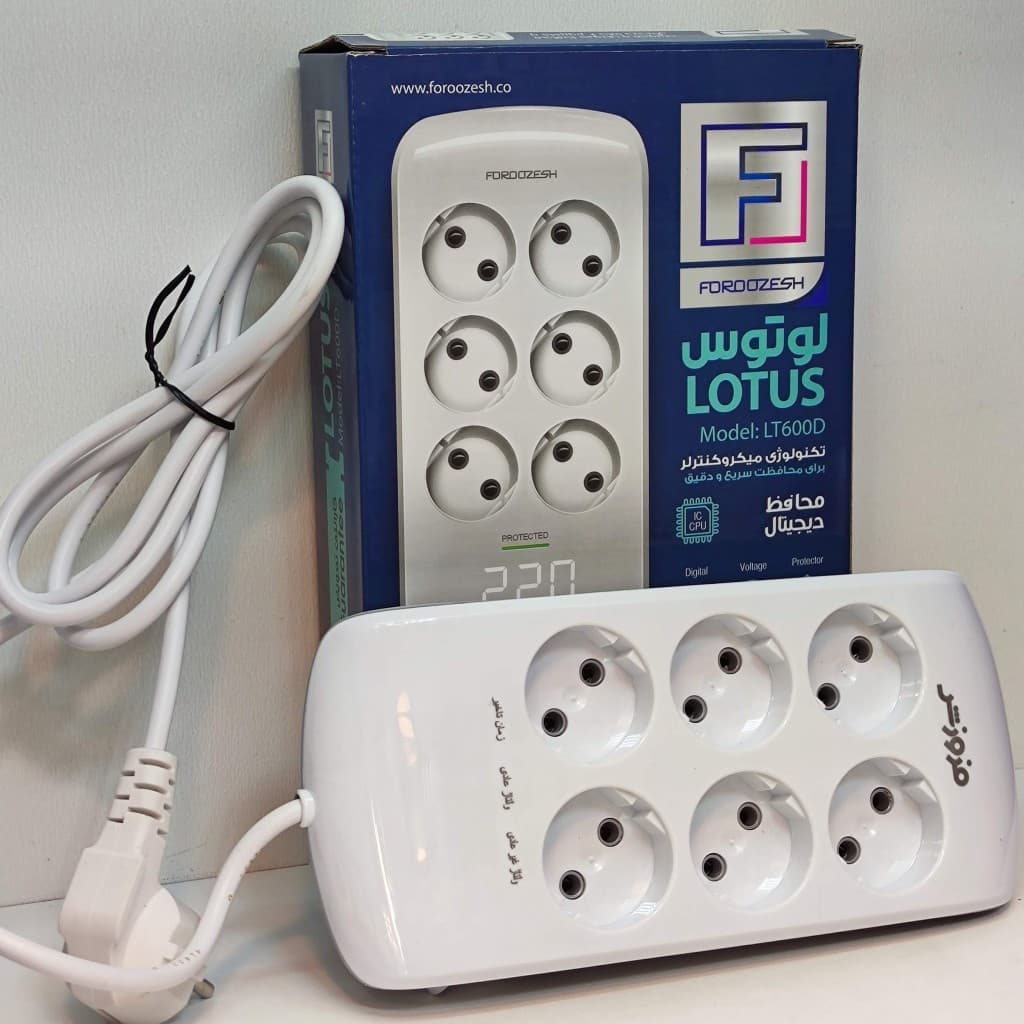محافظ 6 خانه کامپیوتر و صوتی تصویری کابل 1/8 متری