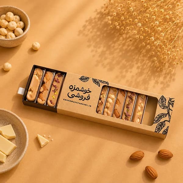 شکلات دست ساز انگشتی کاراملی مغز دار ۱۲ عددی — تصویر ۴