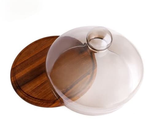 کیک خوری(کاپ کیک)کف چوبی درب شیشه ای در دو رنگ تیره و روشن(ارسال فقط برای تهران) — تصویر ۵