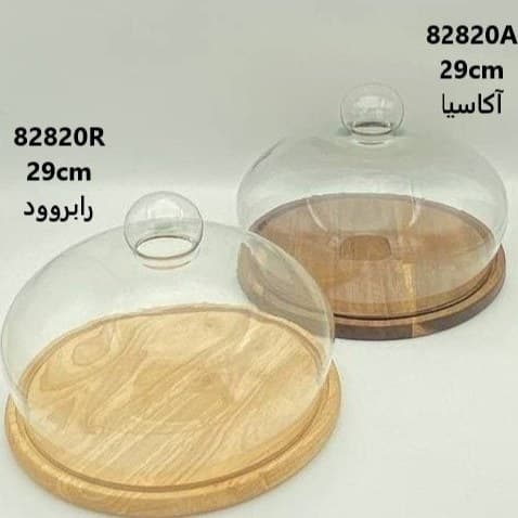 کیک خوری(کاپ کیک)کف چوبی درب شیشه ای در دو رنگ تیره و روشن(ارسال فقط برای تهران) — تصویر ۲