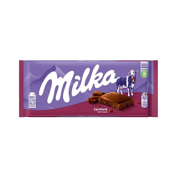 شکلات میلکا اکسترا کاکائو ۹۰ گرمی