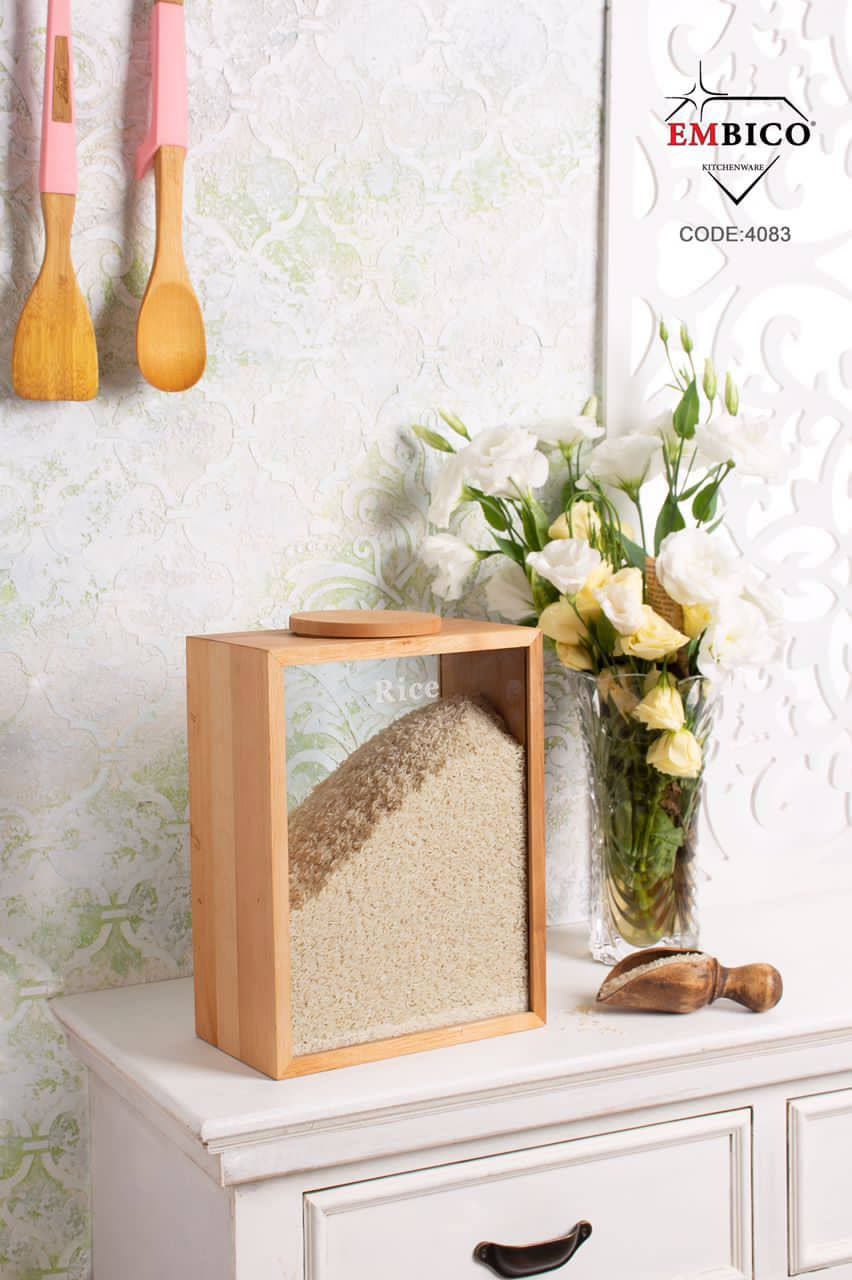 سطل برنج چوب شیشه امبیکو 4083(Embico )