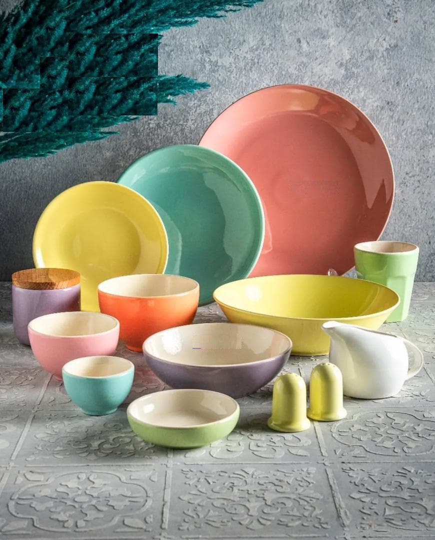 سرویس غذا خوری رنگی طرح نارنج(ارسال فقط برای تهران(پیک))
