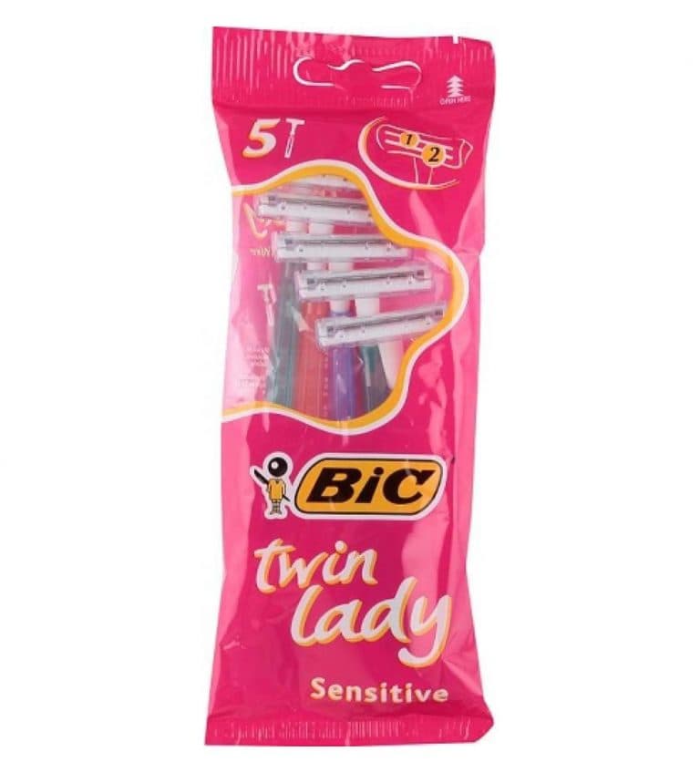 خود تراش بیک مدل Twin Lady Sensitive بسته 5 عددی