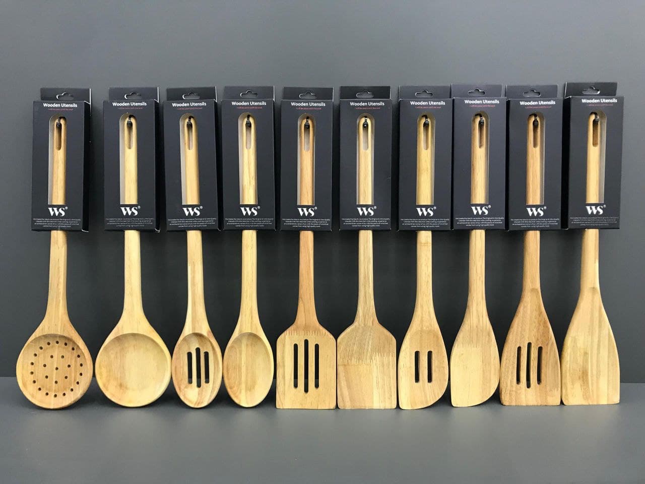 کفگیر چوبی ساده و شیار دار WS کد 820-821 — تصویر ۵