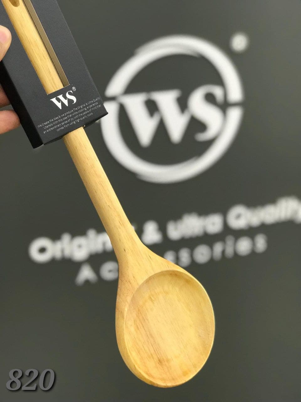 کفگیر چوبی ساده و شیار دار WS کد 820-821 — تصویر ۴