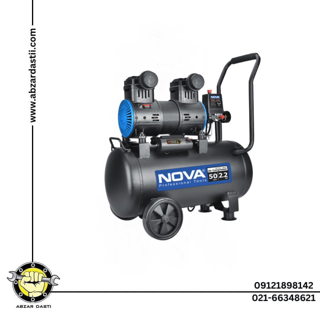 کمپرسور باد سایلنت نووا 50 لیتری مدل NTA-9150