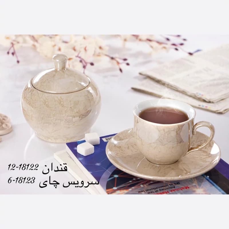 سرویس فنجان نعلبکی چینی سرامیکی بنیکو طرح ماربل(شهرستان(تیپاکس)-تهران(پیک))