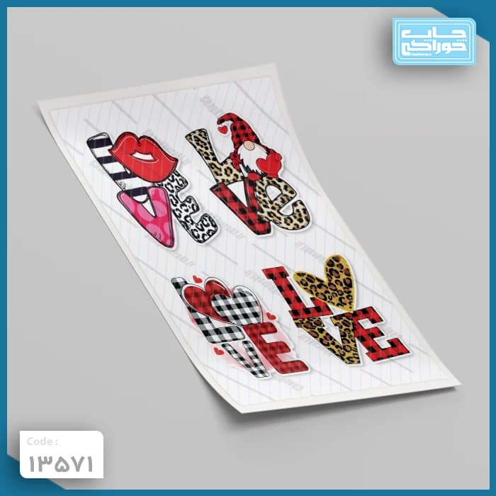 چاپ خوراکی LOVE کد 13571 — تصویر ۲