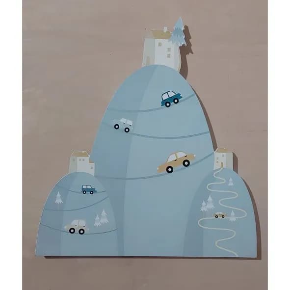 چراغ خواب کودک طرح تپه و ماشین D24 | مونیموکالا