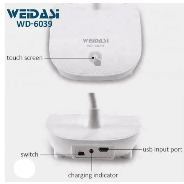 چراغ مطالعه شارژی لمسی ویداسی WD-6039 — تصویر ۴