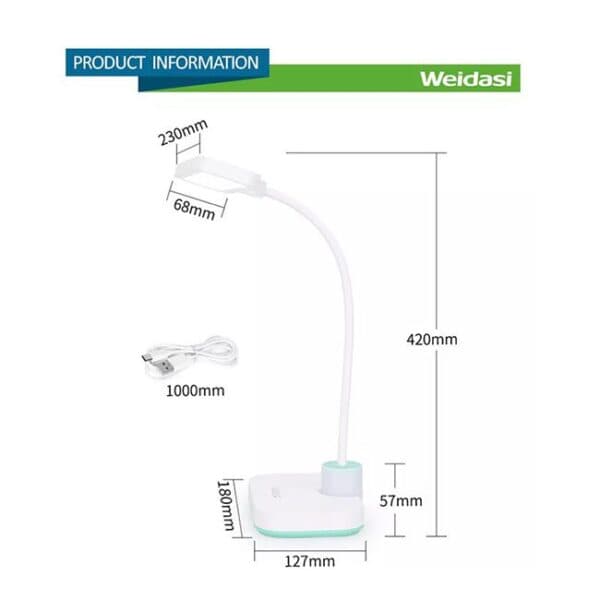 چراغ مطالعه شارژی ویداسی WD-6081 — تصویر ۳
