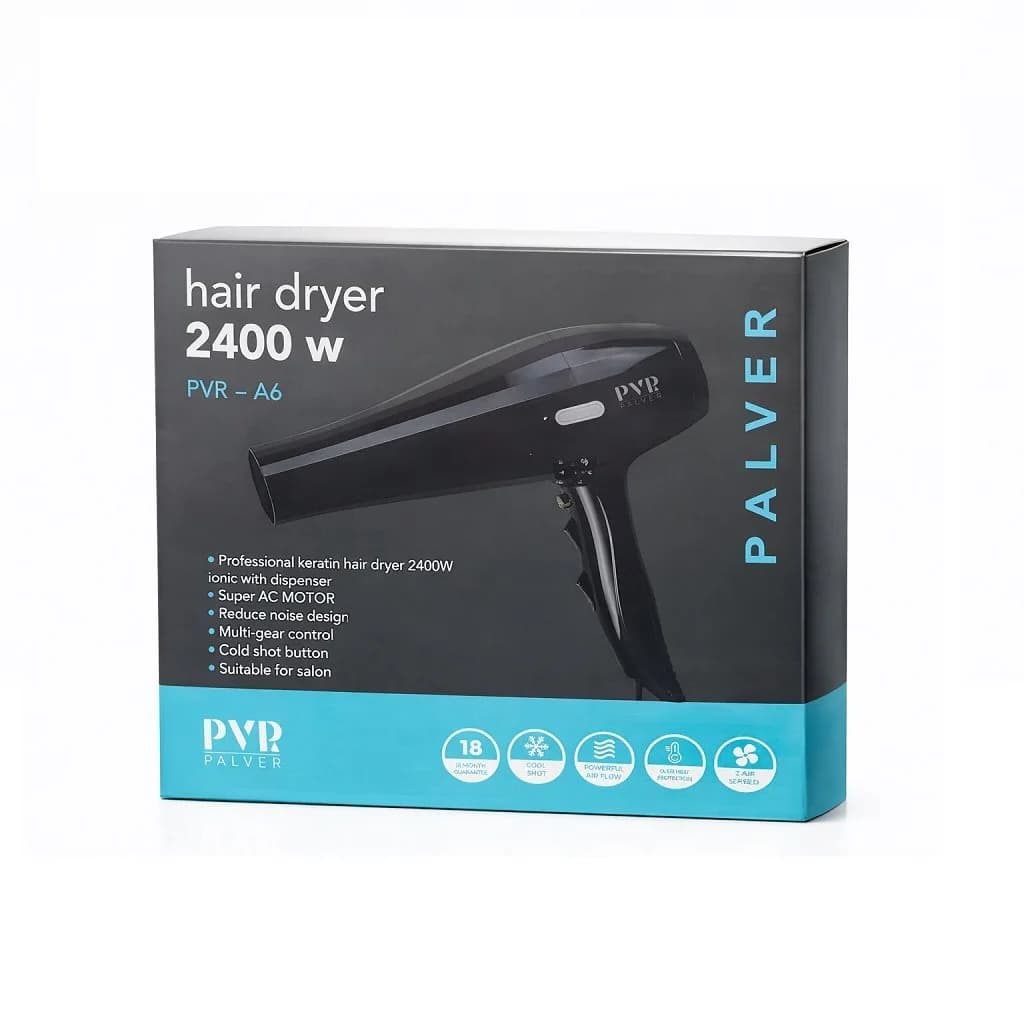 سشوار 2400 وات حرفه ای پالور مدل A6 گارانتی 18 ماهه