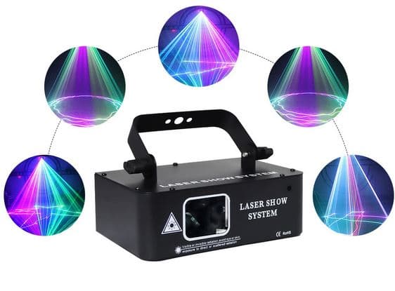 نور لیزری تمام‌رنگ DMX512 با افکت‌های متنوع مخصوص صحنه و کلاب