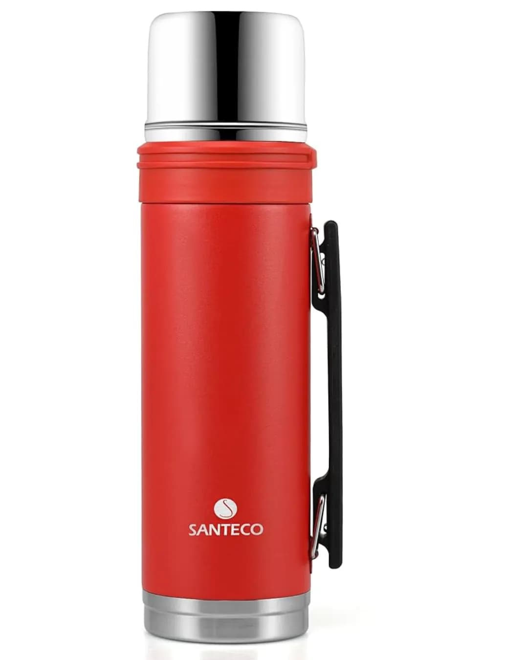 فلاسک استیل سانتکو مدل Santeco ASPEN، یک لیتری، ضد نشت، دوجداره، حفظ دما 24 ساعته — تصویر ۷
