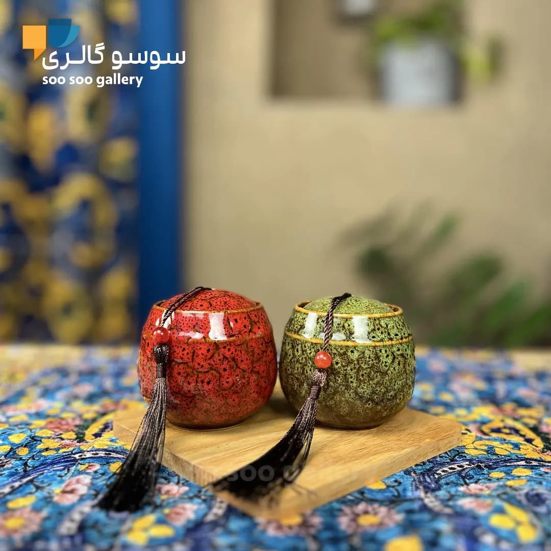 جا ادویه سرامیکی طرح فانوس چینی