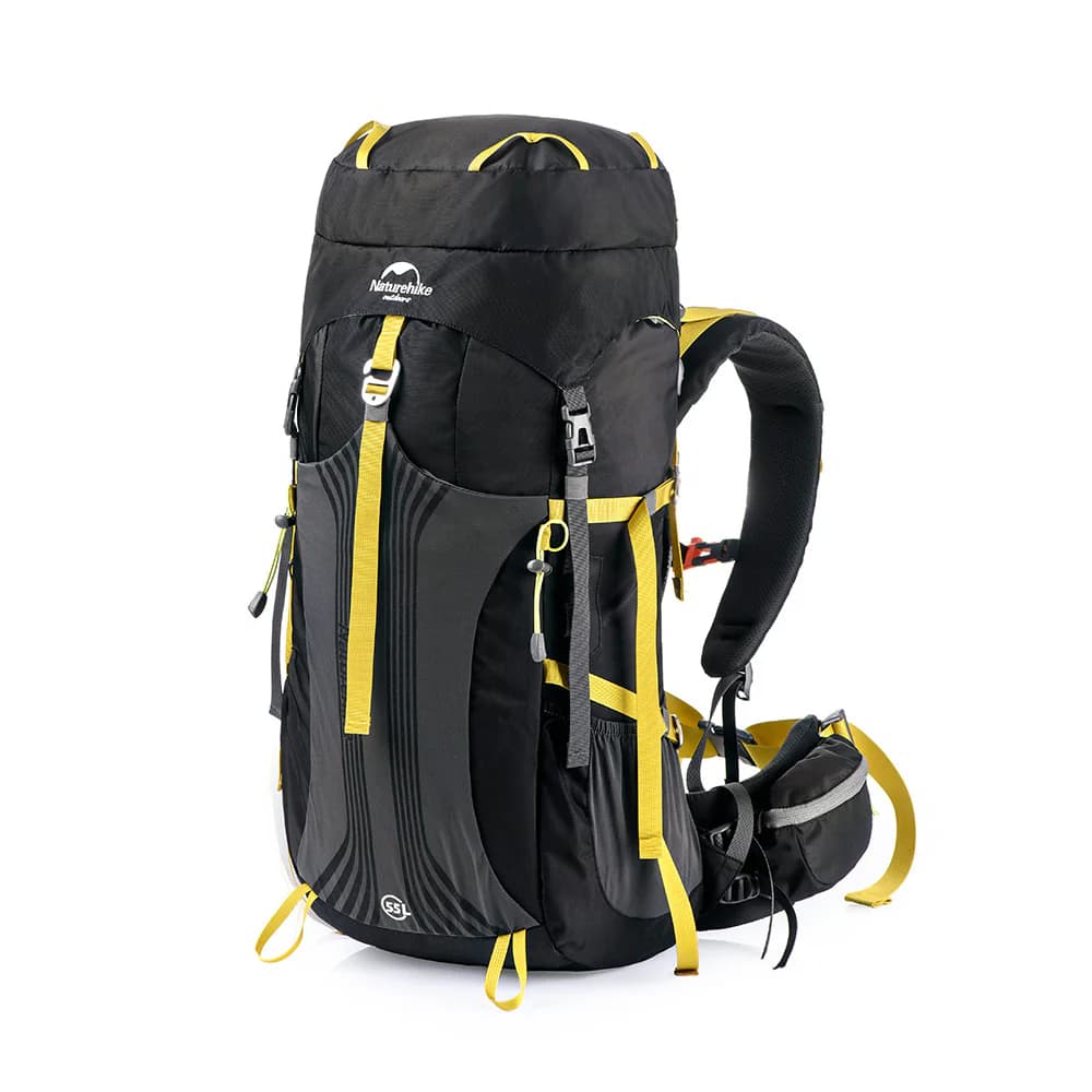 کوله‌پشتی نیچرهایک مدل Naturehike NH16Y020-Q، با ظرفیت 55 لیتر، فریم آلومینیومی، سیستم حمل CR نسل دوم — تصویر ۲