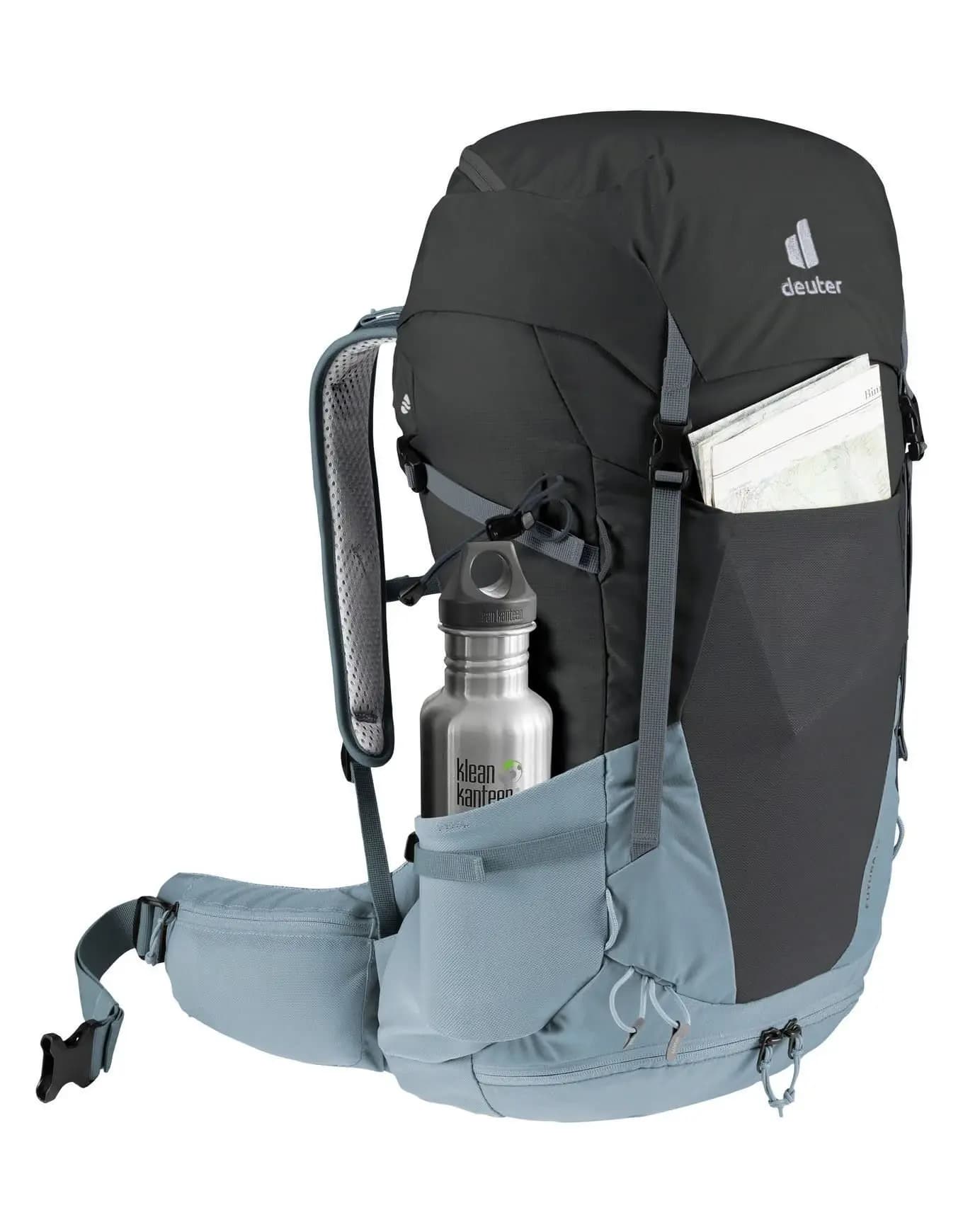کوله پشتی دیوتر Deuter Futura 32 لیتری با سیستم تهویه Aircomfort، پوشش ضدباران، برای کوهنوردی و طبیعتگردی — تصویر ۴