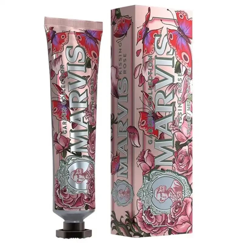 خمیر دندان مارویس (Marvis) مدل KISSING ROSE سری Garden – حجم 75 میلی‌لیتر
