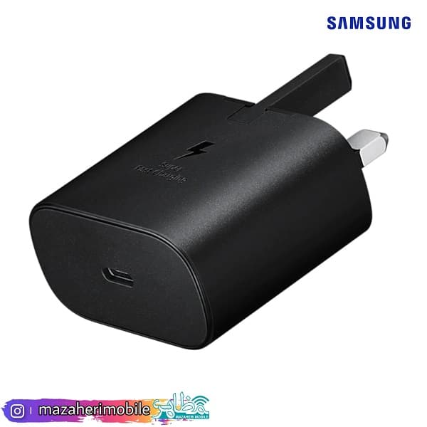 کله شارژ 25 وات سامسونگ صد در صد اورجینال با کابل تایپ سی سامسونگ Samsung 25W PD Adapter — تصویر ۲