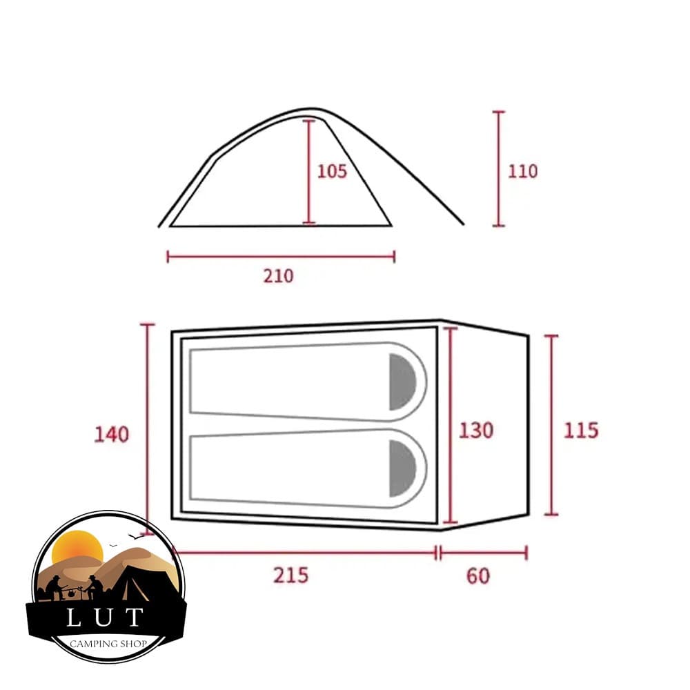 چادر 2 نفره موبی گاردن مدل UltraLight Riding UL2 EXO NX23561020 — تصویر ۴