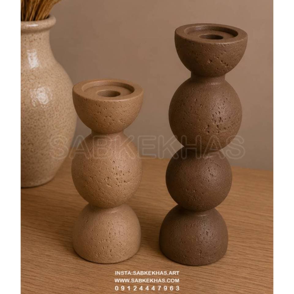 شمعدان سنگی دوسایز