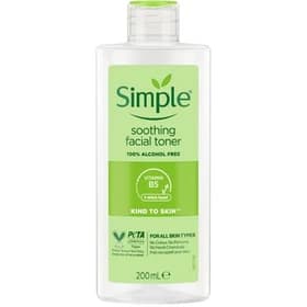 تونر بدون الکل مناسب انواع پوست سیمپل ا SIMPLE Soothing Facial Toner
