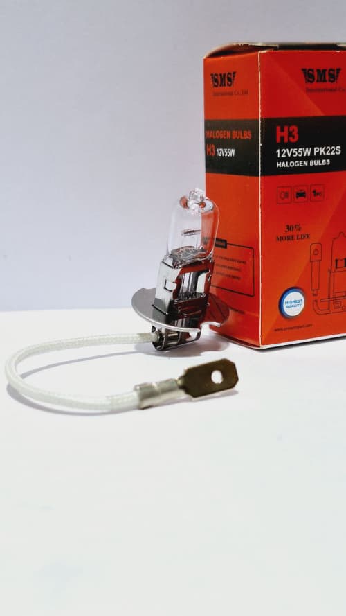 لامپ H3 سیم دار نور فابریک 12V/55W (SMS)