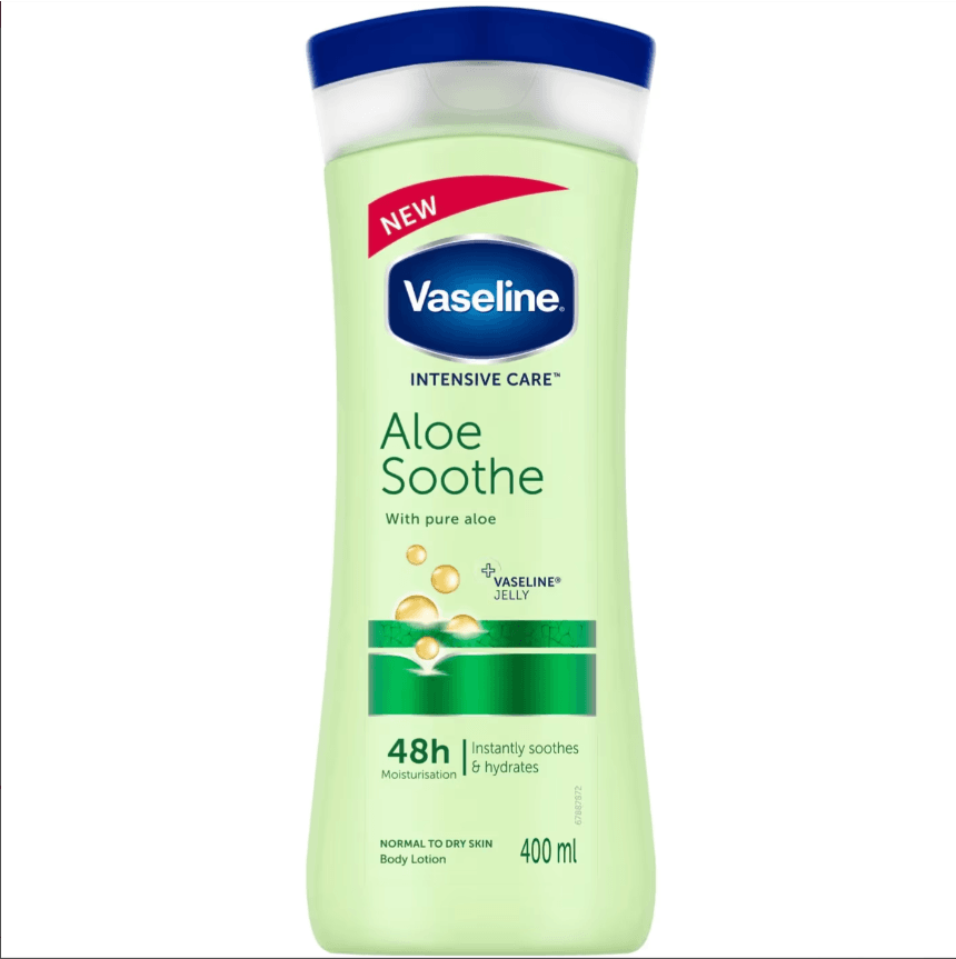 لوسیون آرامش دهنده بدن وازلین حاوی آلوئه ورا Vasline Aloe Soothe حجم 400 میلی لیتر