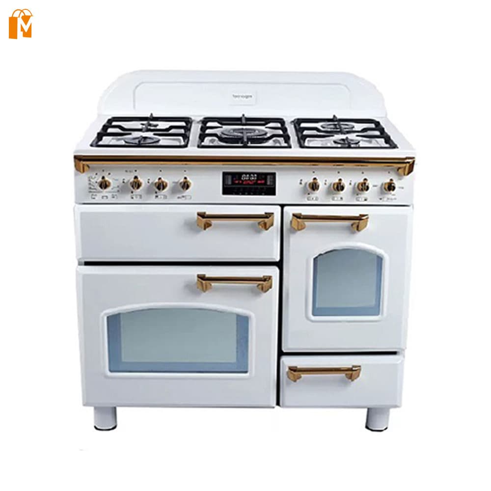 اجاق گاز پنج شعله تمام لعاب فالکون تاکنو گاز مدل FALCON-L-5B-GOLD