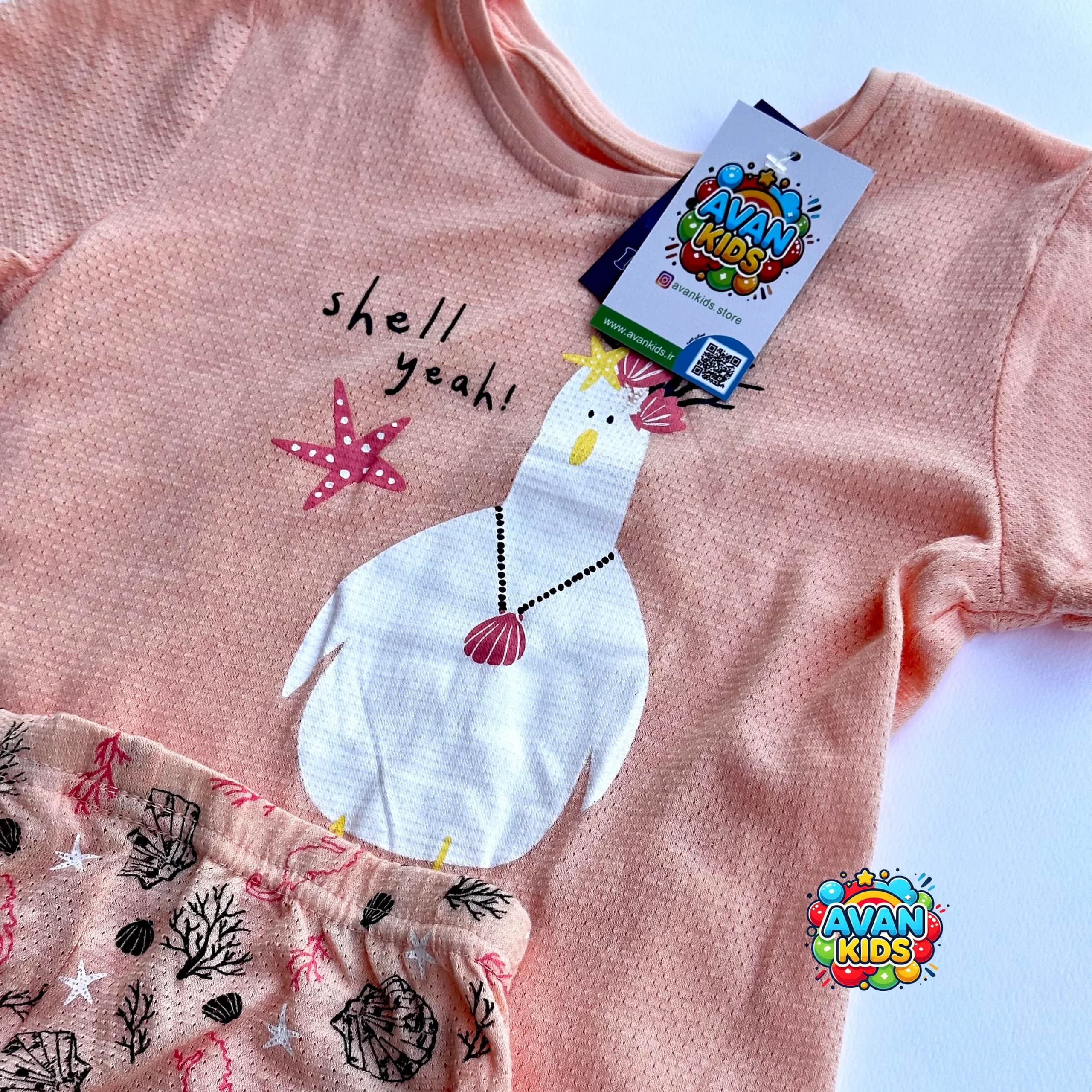 تیشرت شلوارک بچه گانه lace کد 4198 — تصویر ۲