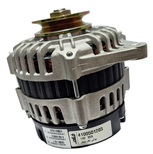 دینام پراید، نیسان، تیبا 90آمپر پولی تک شیار 14V (استاتور 6سیم) طرح والئو فنام