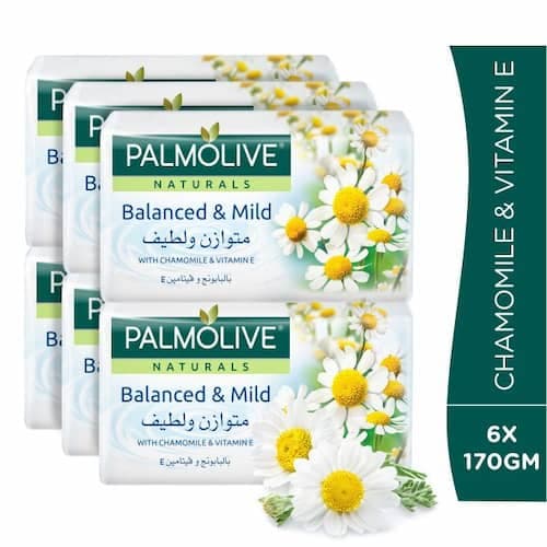صابون پالمولیو Palmolive مدل Balanced Mild بسته ۶ عددی