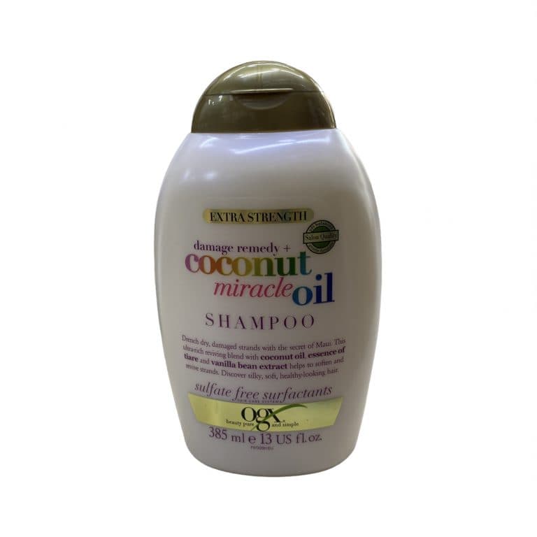 شامپو نارگیل نرم کننده موهای ضخیم و آسیب او جی ایکس Coconut Miracle حجم ۳۸۵ میل — تصویر ۲