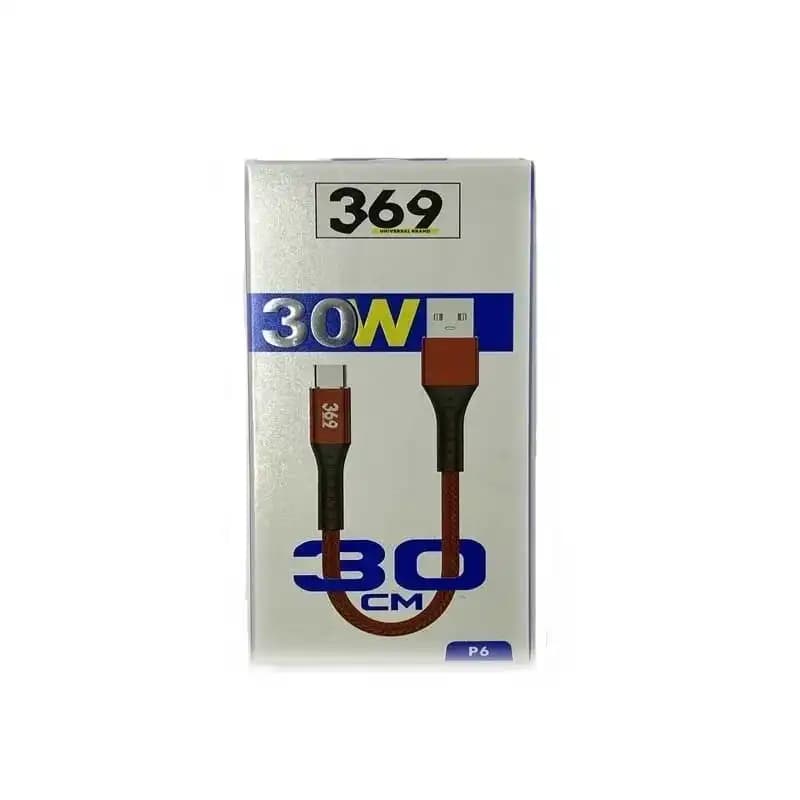 کابل پاوربانکی کنفی USB به Type-C | شارژ سریع ۳ آمپر