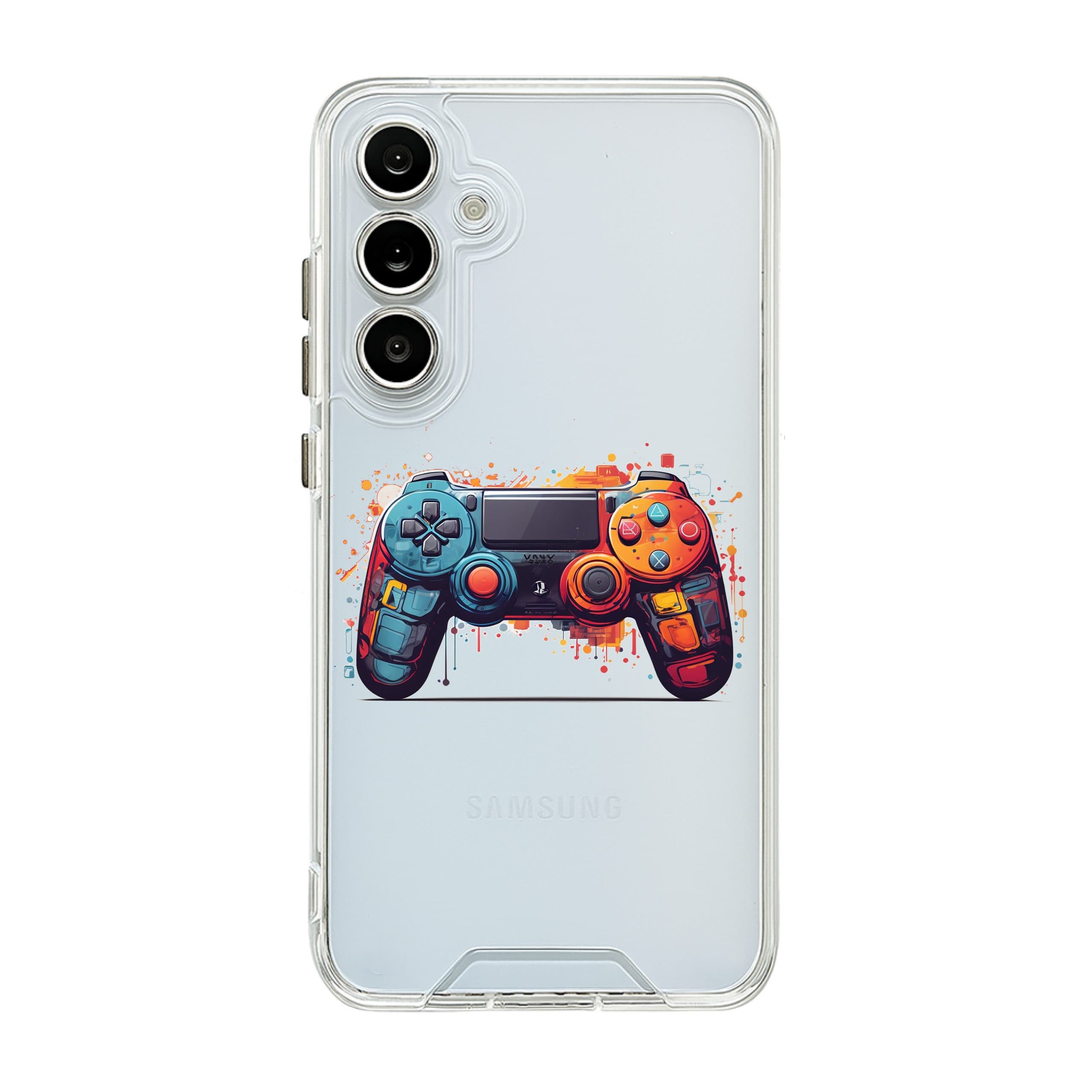 قاب شفاف چاپی طرح دسته پلی استیشن 4 مدل PS4 Controller کد T0014 مناسب برای گوشی موبایل سامسونگ گلکسی Samsung Galaxy A02S/A03/A03S/A03 Core/A04/A04S/A05/A05S/A06/A07/A10/A10S/A11/A12/A13/A14/A15/A16/A1 — تصویر ۲