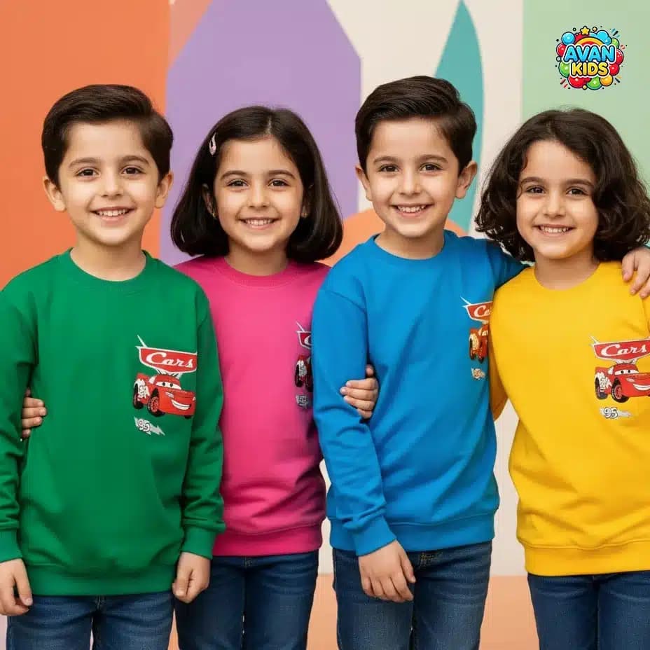 بلوز بچه گانه طرح ماشینها کد 4132