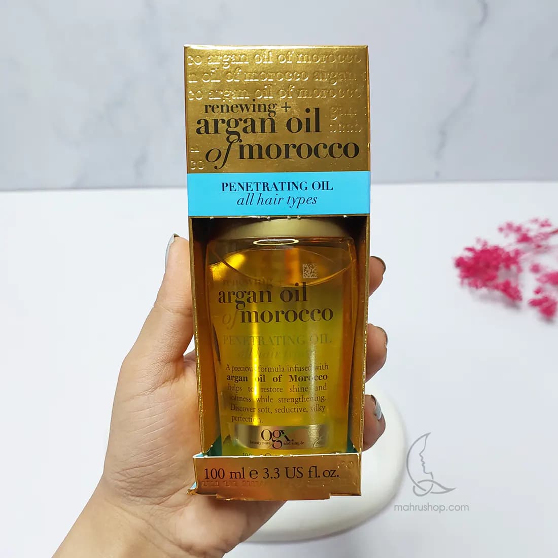 روغن مو ا جی ایکس حاوی روغن آرگان مراکشی حجم 100 میلی لیتر — تصویر ۳