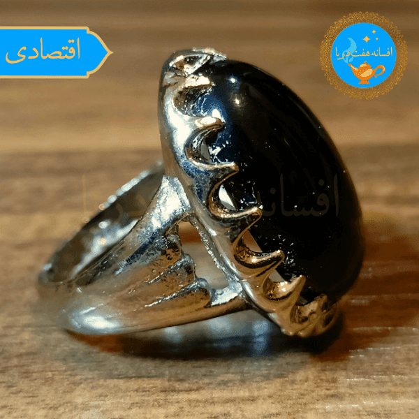 انگشتر نقره نگین اونیکس باکیفیت و براق خواص قدرت