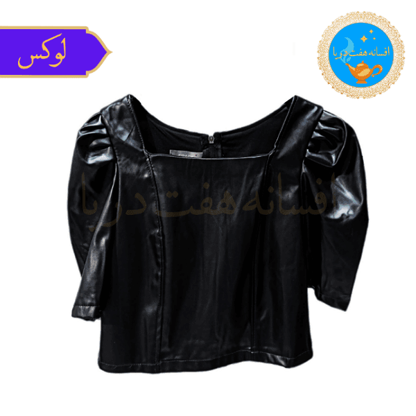 نیم تنه زنانه تمام چرم اعلا لوکس مدل Vizzari رنگ مشکی — تصویر ۲