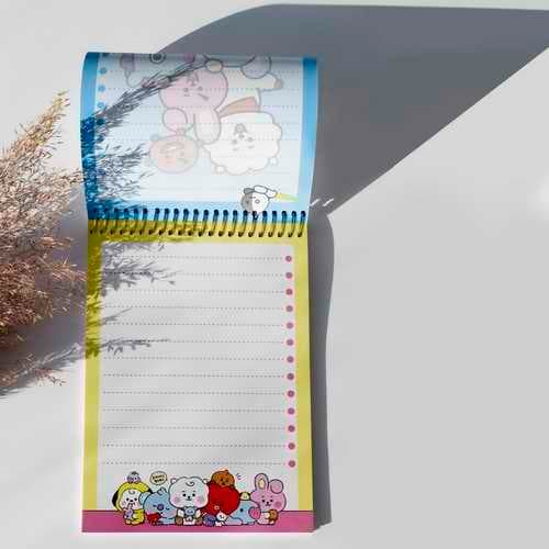 دفترچه یادداشت مستر راد طرح کارتون BT21 مدل cheeck box کد fiory 1840 — تصویر ۴