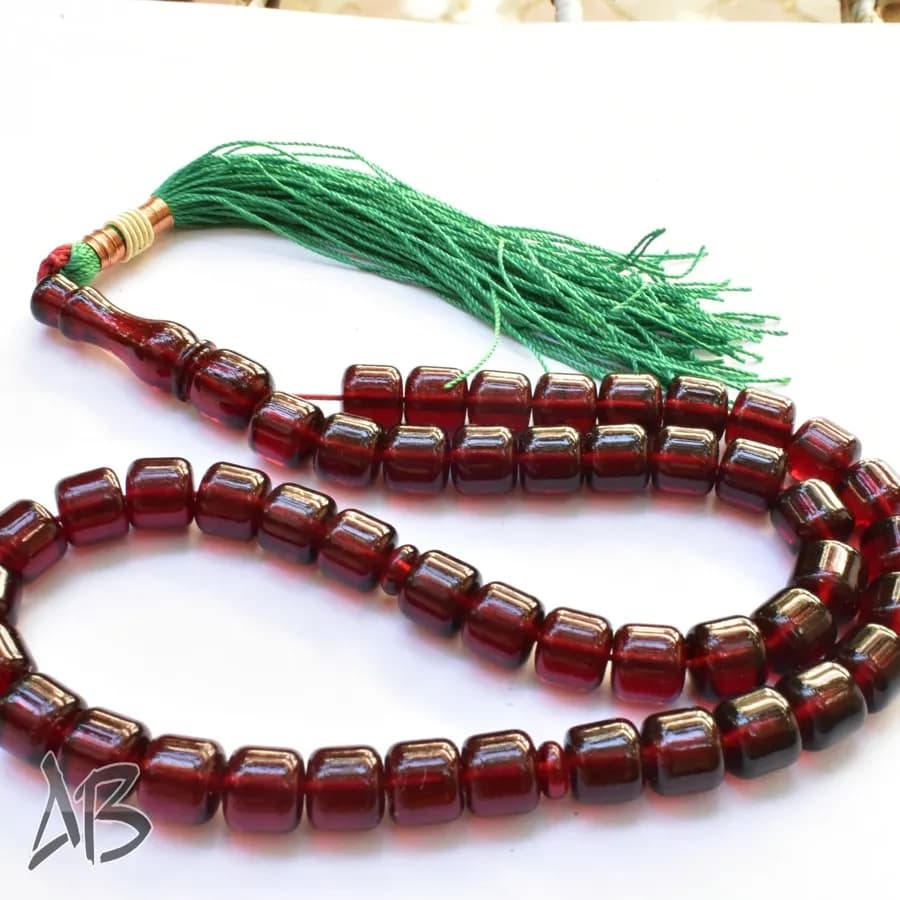 تسبیح سندلوس بودار 47 دانه اصل کد 1098 استوانه ای آقابزرگ — تصویر ۸