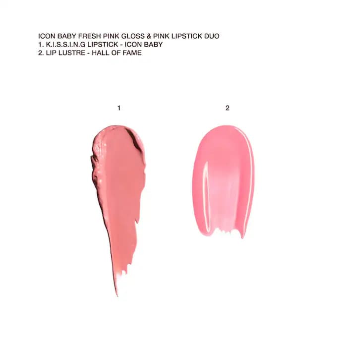 پک جذاب لیپ گلاس و رژلب شارلوت تیلبری NIB Charlotte Tilbury Icon Baby Fresh Pink Gloss & Pink Lipstick Duo — تصویر ۵