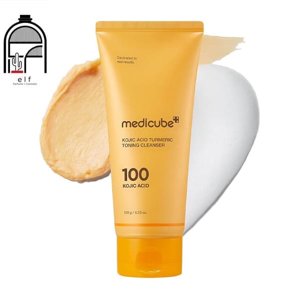 فوم شوینده کپسولی روشن کننده و تسکین دهنده کوجیک اسید و زردچوبه مدی کیوب Medicube Kojic Acid Turmeric Toning Cleanser