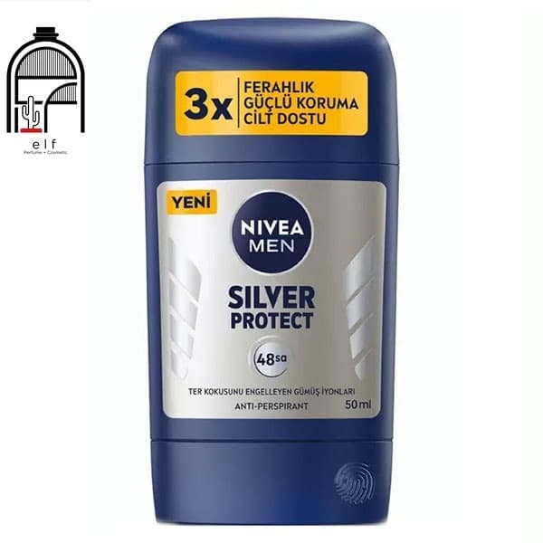 مام استیکی ضد تعریق مردانه سیلور پروتکت نیوآ اورجینال – Nivea Men Silver Protect Stick Deodorant 50ml Original