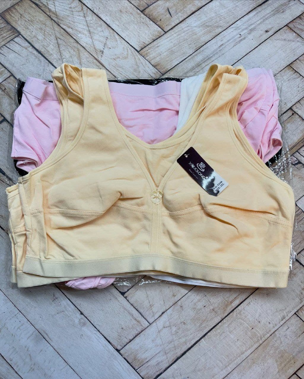 نیم تنه وارداتی بیگ سایز نخ پنبه کد ۵۲۱۰۶ مارک سینولونگ (بسته ۱۲ تایی)