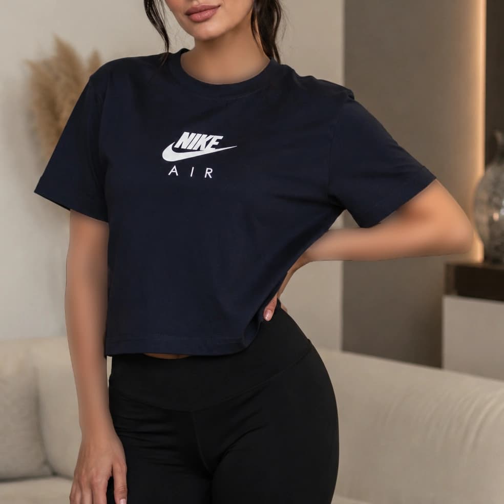 تیشرت طرح نایک زنانه کراپ کد 0443